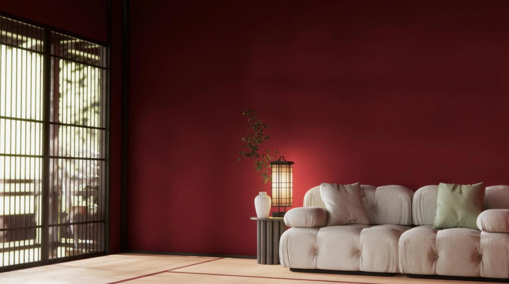 Cat Rumah Minimalis Warna Merah Maroon