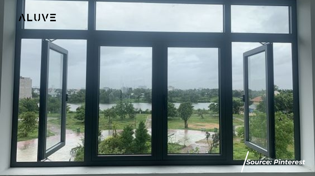 Jendela Aluminium Pivot