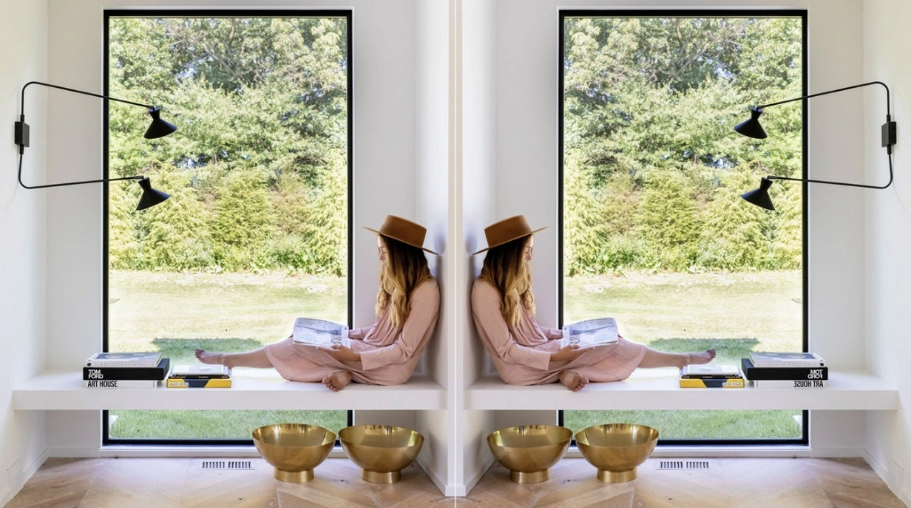 Jendela Kaca Mati Aluminium di Ruang Baca