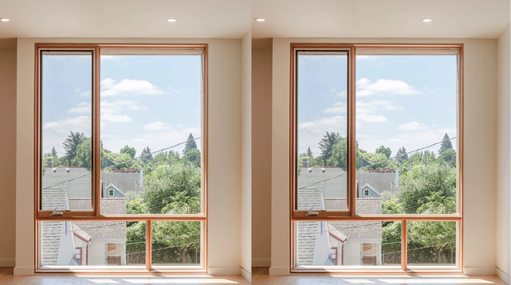 Jendela Kayu Minimalis Terbaru dengan Daun Tetap + Ventilasi