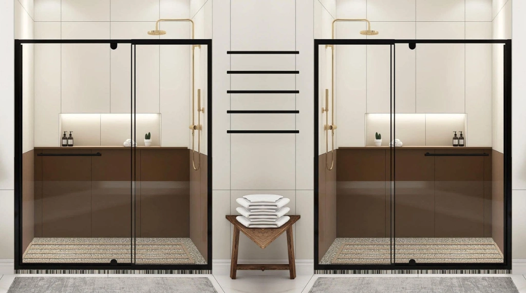 model pintu kaca mandi mewah tempered