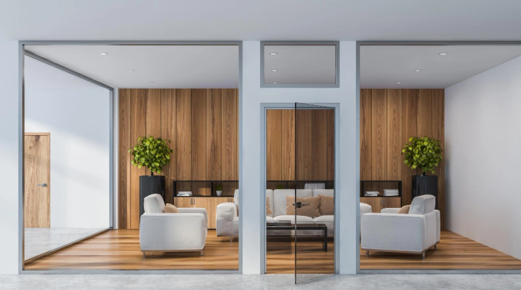 Partisi Kaca Aluminium Minimalis