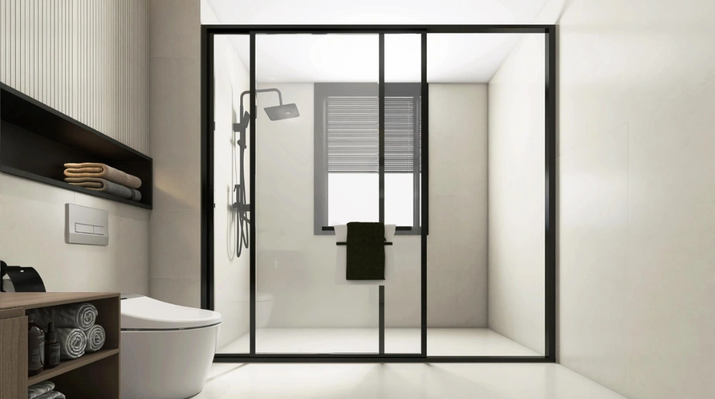 Partisi Kaca Geser untuk Shower Kamar Mandi