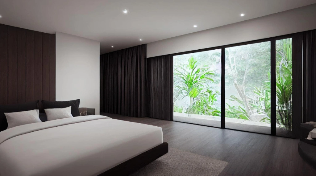 Pintu Aluminium 2 Pintu untuk Kamar Tidur Utama