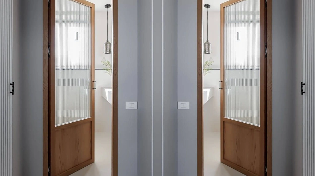 Pintu Kamar Mandi Kaca Bertekstur