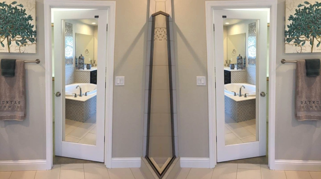 pintu kombinasi aluminium mirror finish