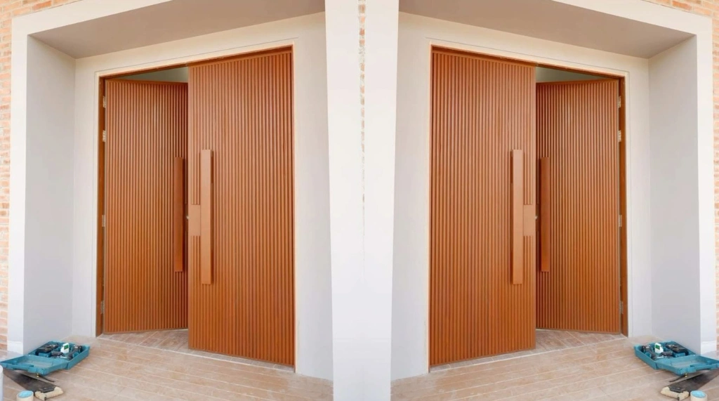 Pintu Panel Garis Vertikal