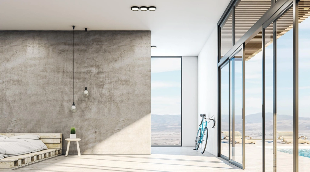 Contoh Pintu Sliding Aluminium Warna Metallic Modern